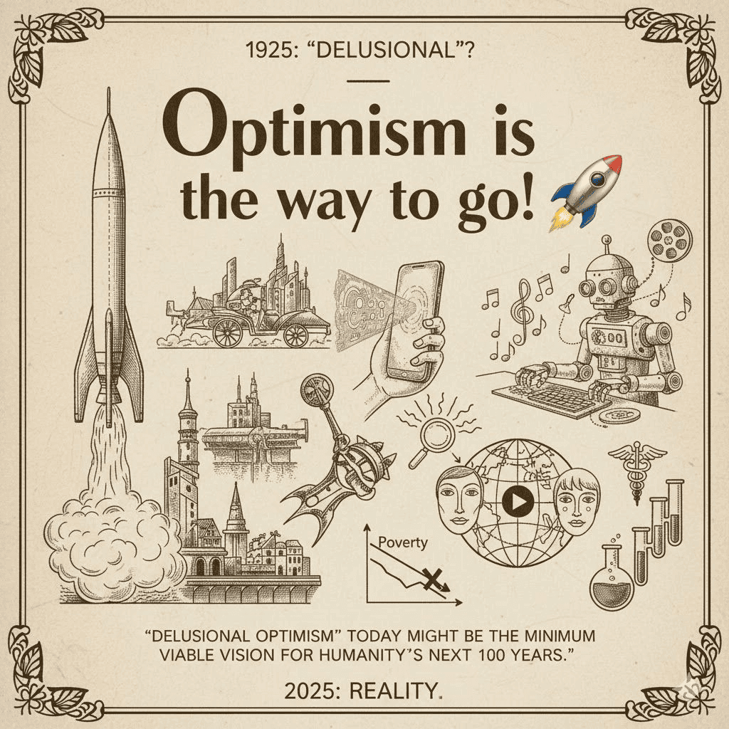 The World Was Built by Delusional Optimists